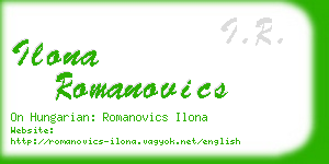 ilona romanovics business card